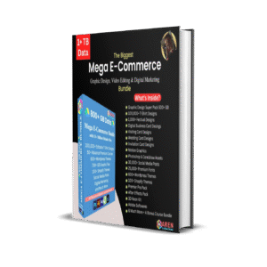 the biggest Mega e-commerce graphic design video editing and digital marketing bundle